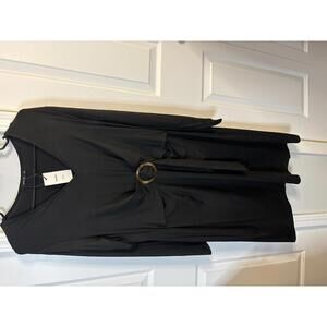 Windmill Women's Long Sleeve Black Dress with Belt Detail, Size XL 280